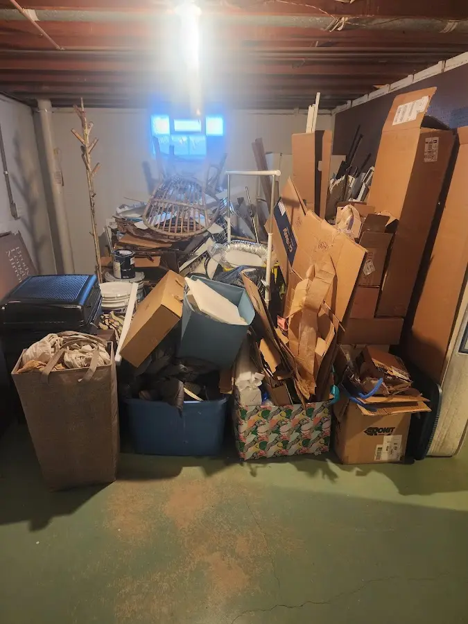 Roll-off dumpster container at job site for Yard Waste Dumpster Rental in Wilkes-Barre